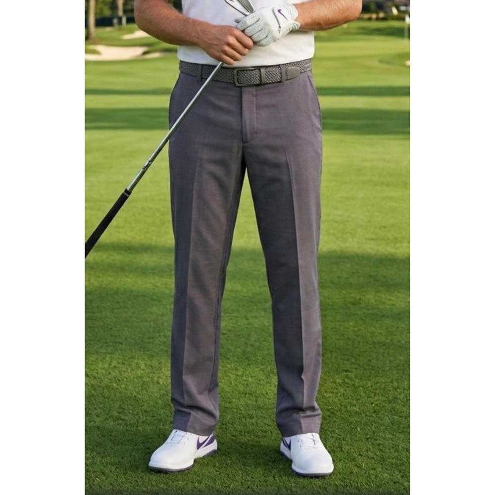 Nike Golf Dri-FIT Pants Mens 38x32 Gray Purple Plaid Micro Check Performance